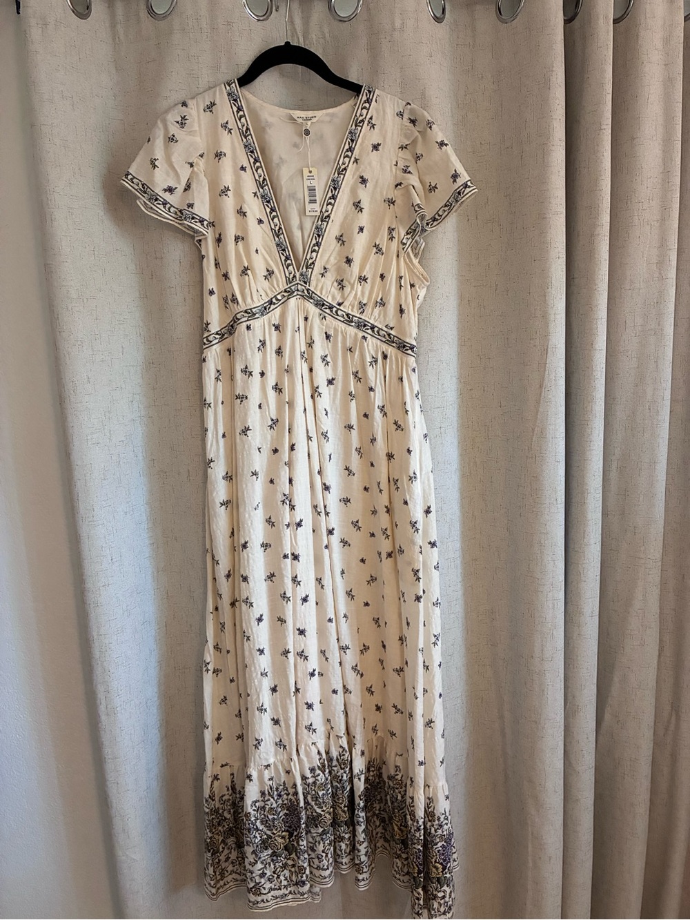 NWT- Max Studio Cream Floral Dress
